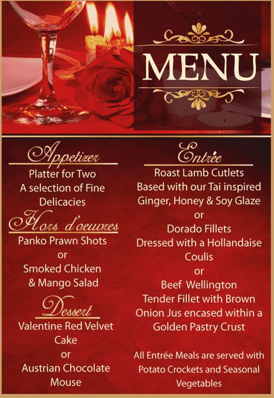 Valentine Dinner Special
 Hartbeespoort Special fers Discounts Deals and