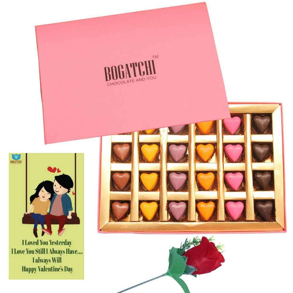 Valentine Gift Ideas For Her India
 Multicolor Hearts Chocolates & Card Valentine Gift Ideas