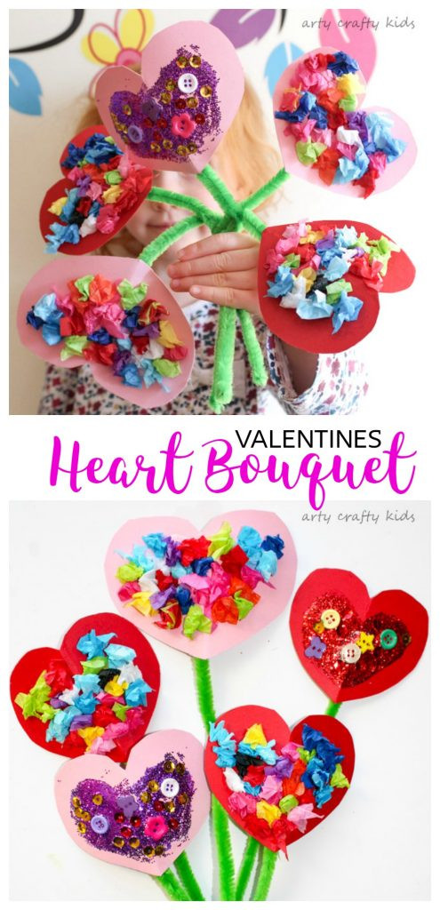 Valentine Gift Ideas For Infants
 Toddler Valentines Heart Bouquet Arty Crafty Kids