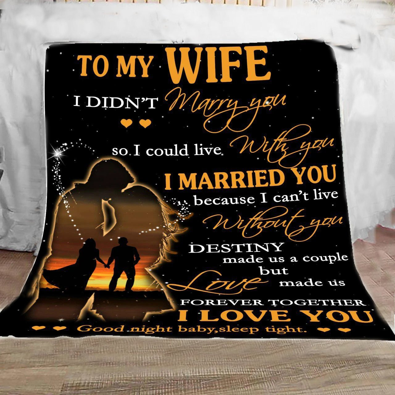 Valentine Gift Ideas For My Wife
 To my wife you are my destiny sleep tight blanket for wife