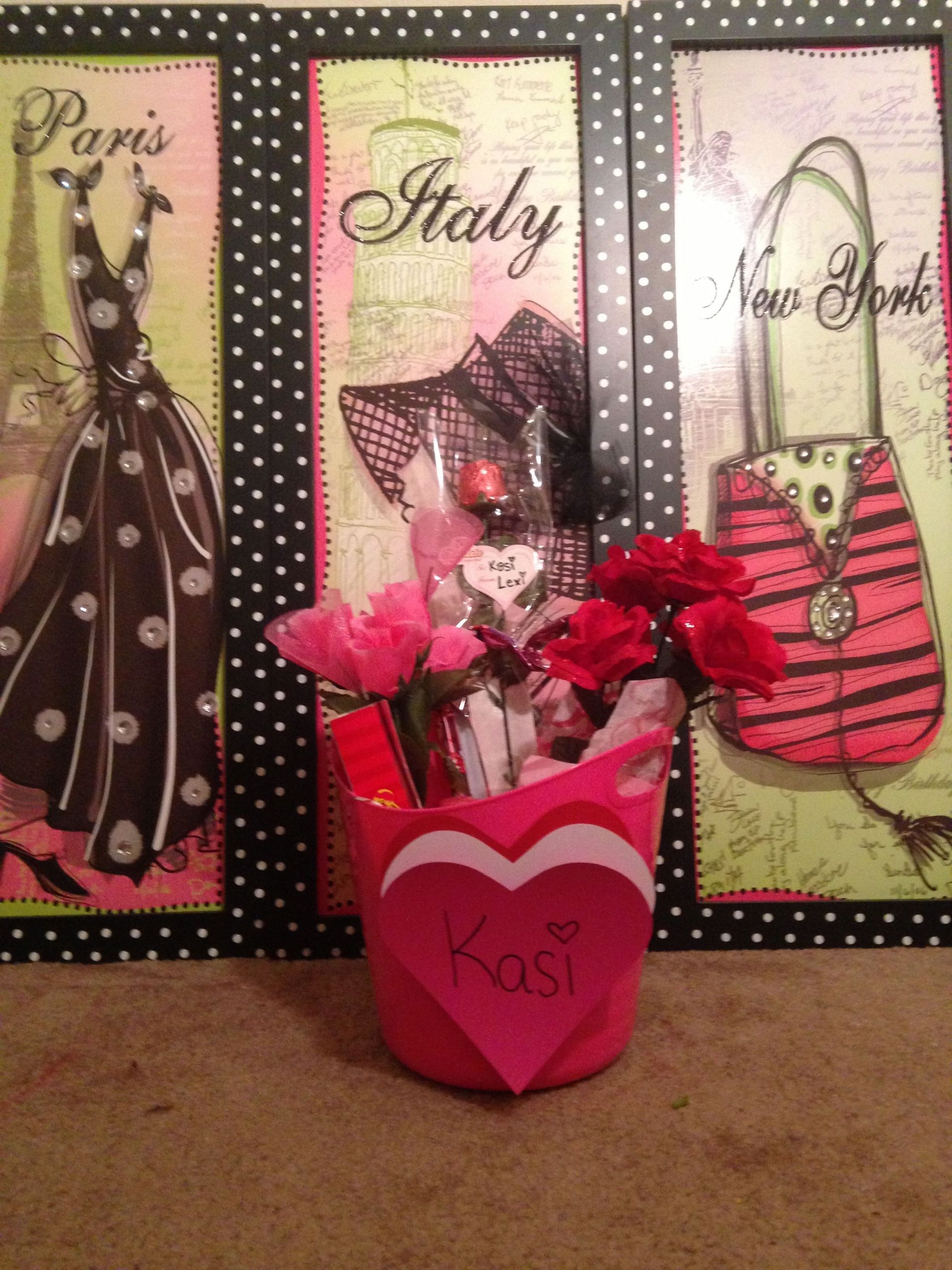 Valentine Gift Ideas For Sister
 Valentine s Day Homemade Gift Basket for Sister Lots of