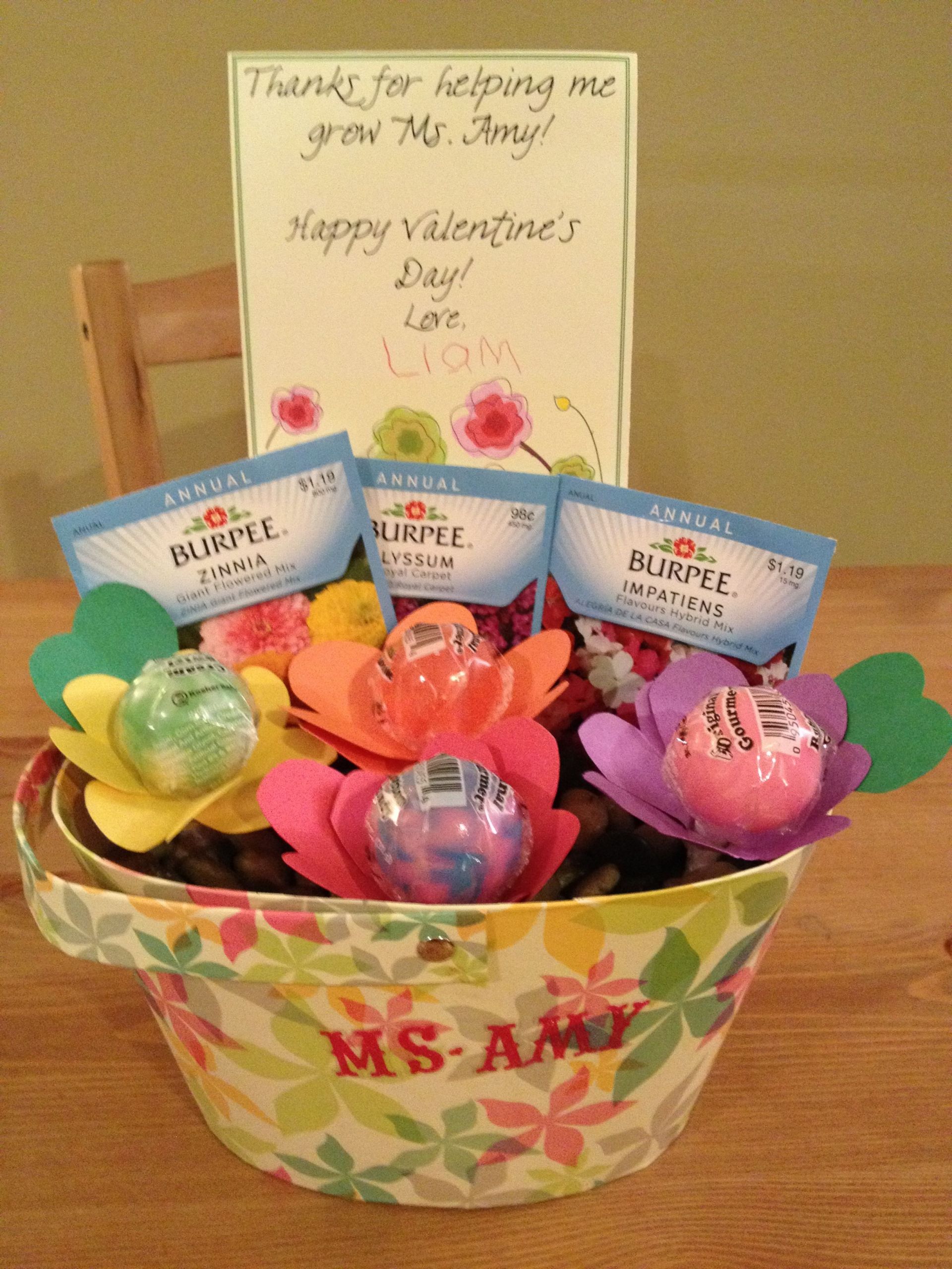 Valentine Gift Ideas For Teacher
 Valentine s Gift for Liam s preschool teacher lipops