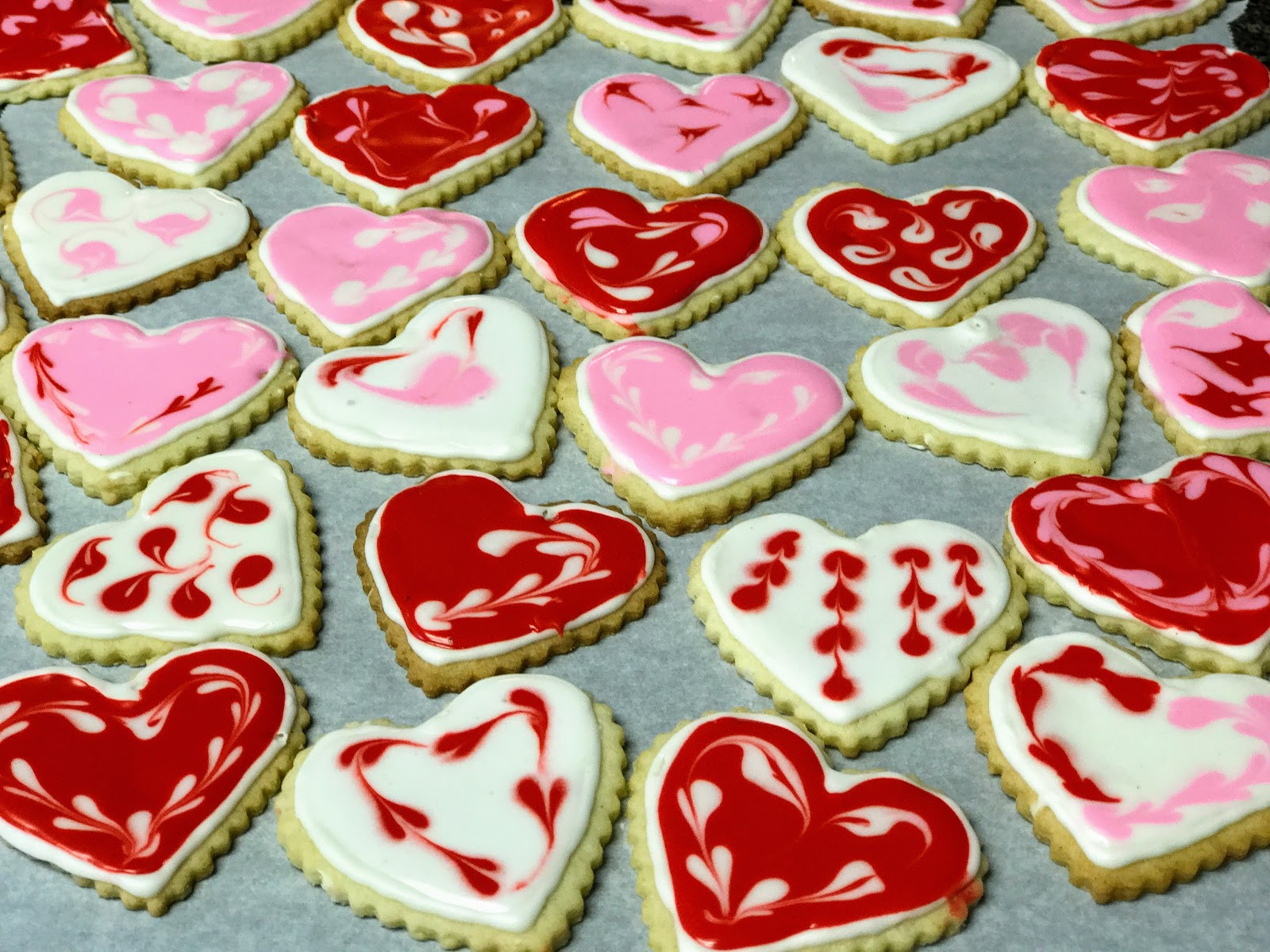 Valentine Sugar Cookies
 Mennonite Girls Can Cook Valentine Sugar Cookies with