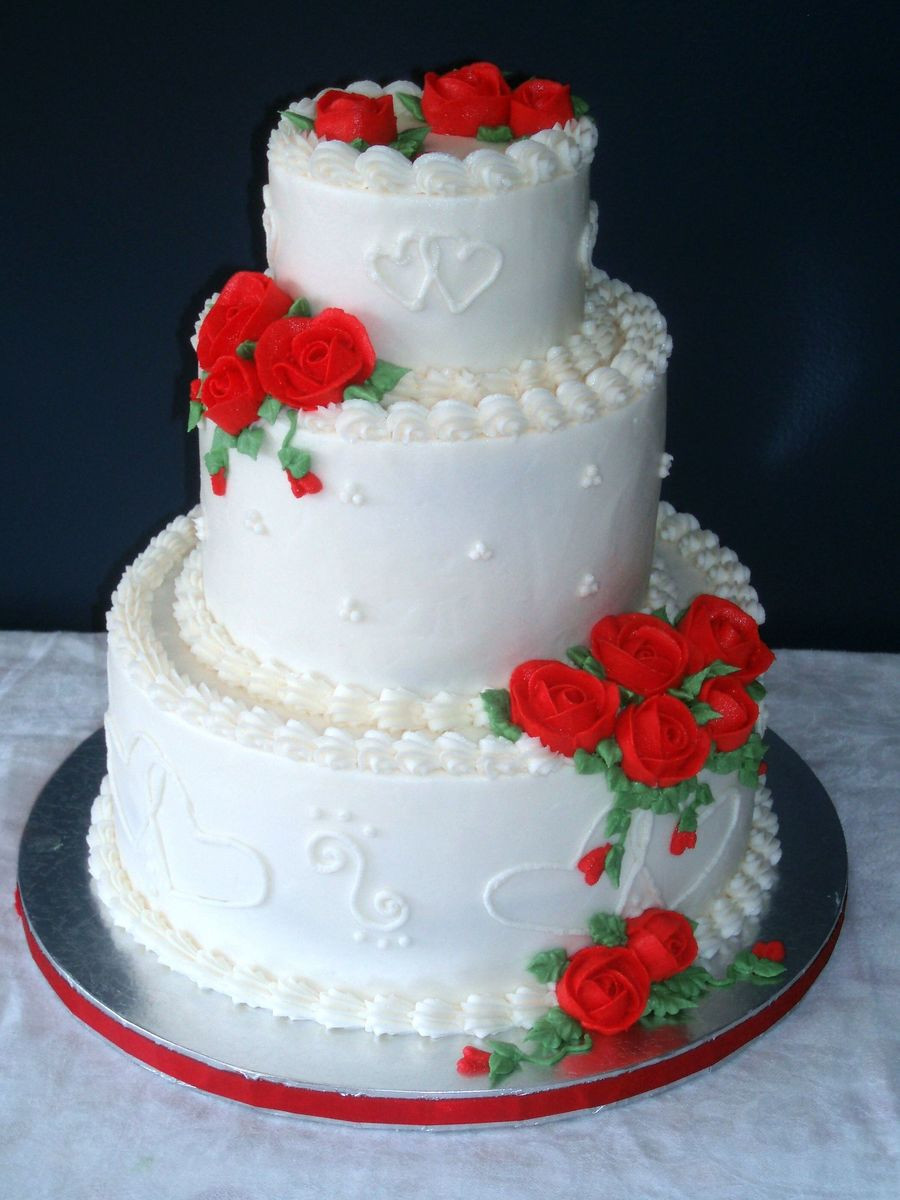 Valentine Wedding Cakes Lovely Valentine S Day Wedding Cake Cakecentral