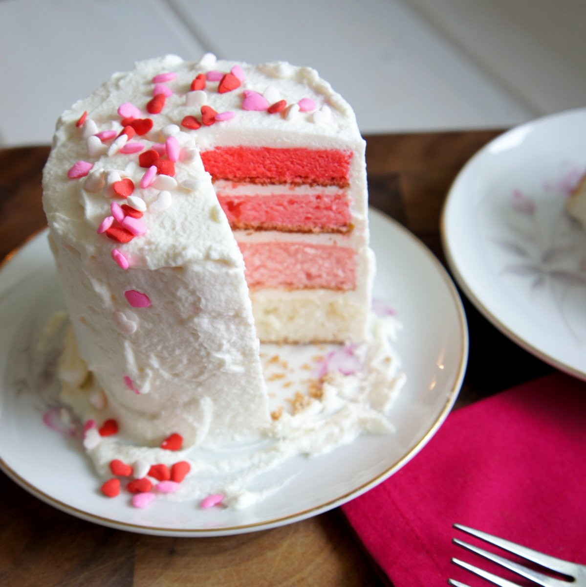 Valentines Day Cake Recipes
 Mini Ombré Valentines Day Cake for Two