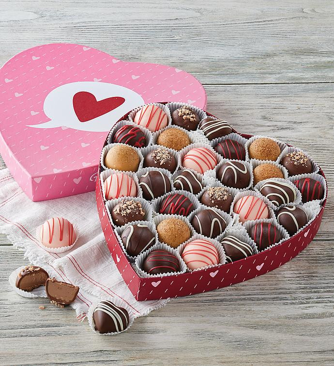 Valentines Day Candy Boxes
 Chocolate Truffles in Valentine s Day Heart Box