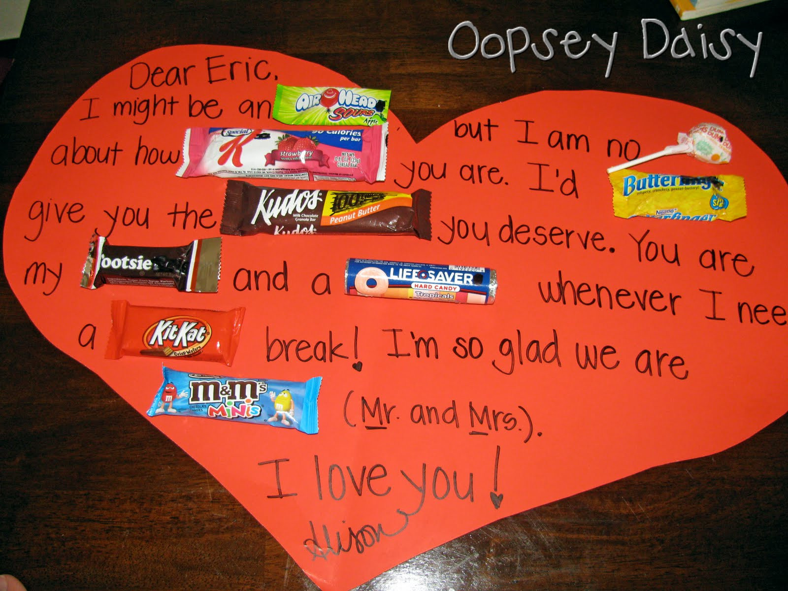 Valentines Day Candy Cards
 The 25 Days of Love Fun Day 20 Valentine Candy Grams