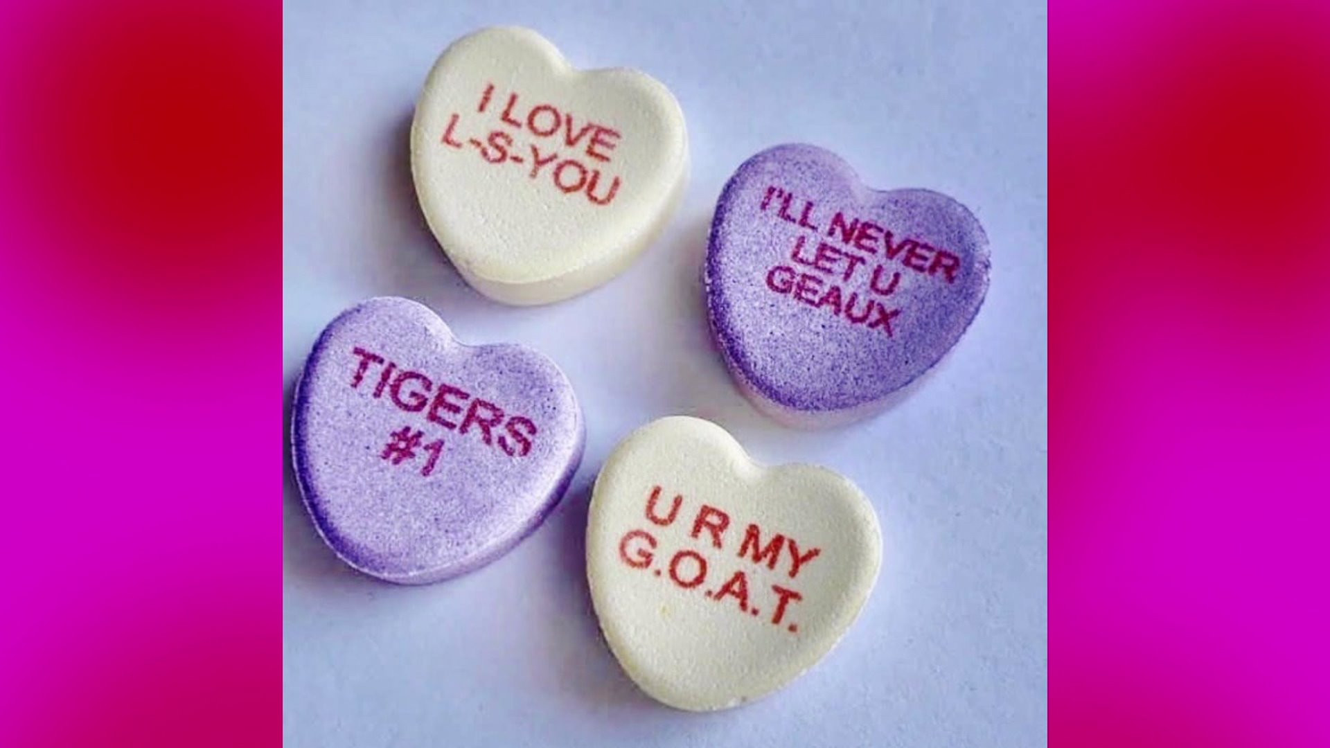 Valentines Day Candy Hearts Sayings
 NOLA Candy Hearts with sweet sayings for Valentine’s Day