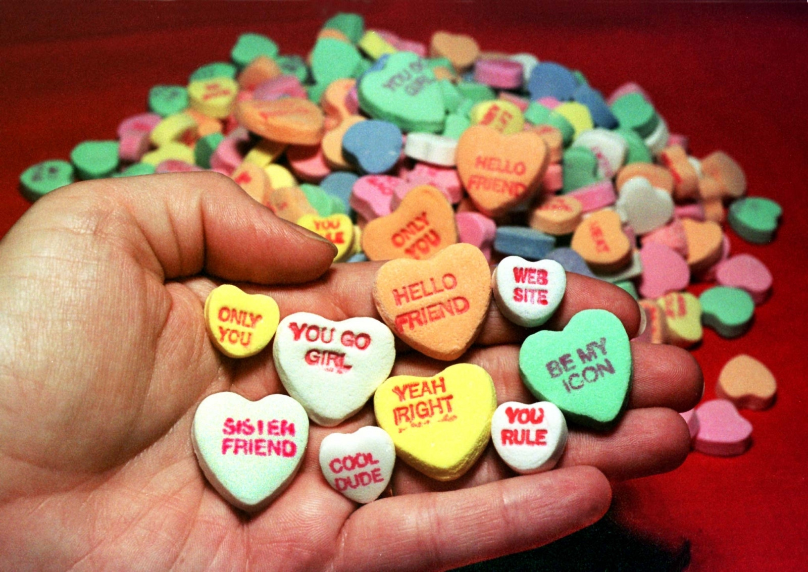Valentines Day Candy Hearts Sayings
 Weirdness of AI – Neural network creates hilarious candy