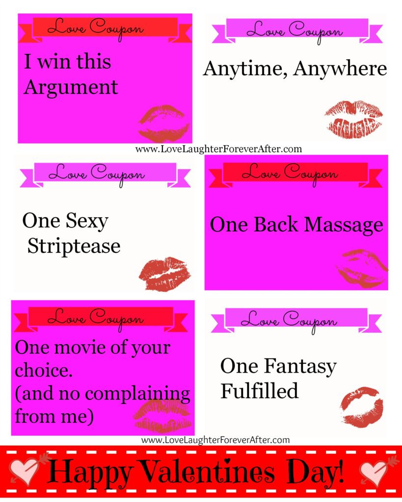 Valentines Day Coupon Ideas
 Free Couples Valentines Day Coupon Printable Love
