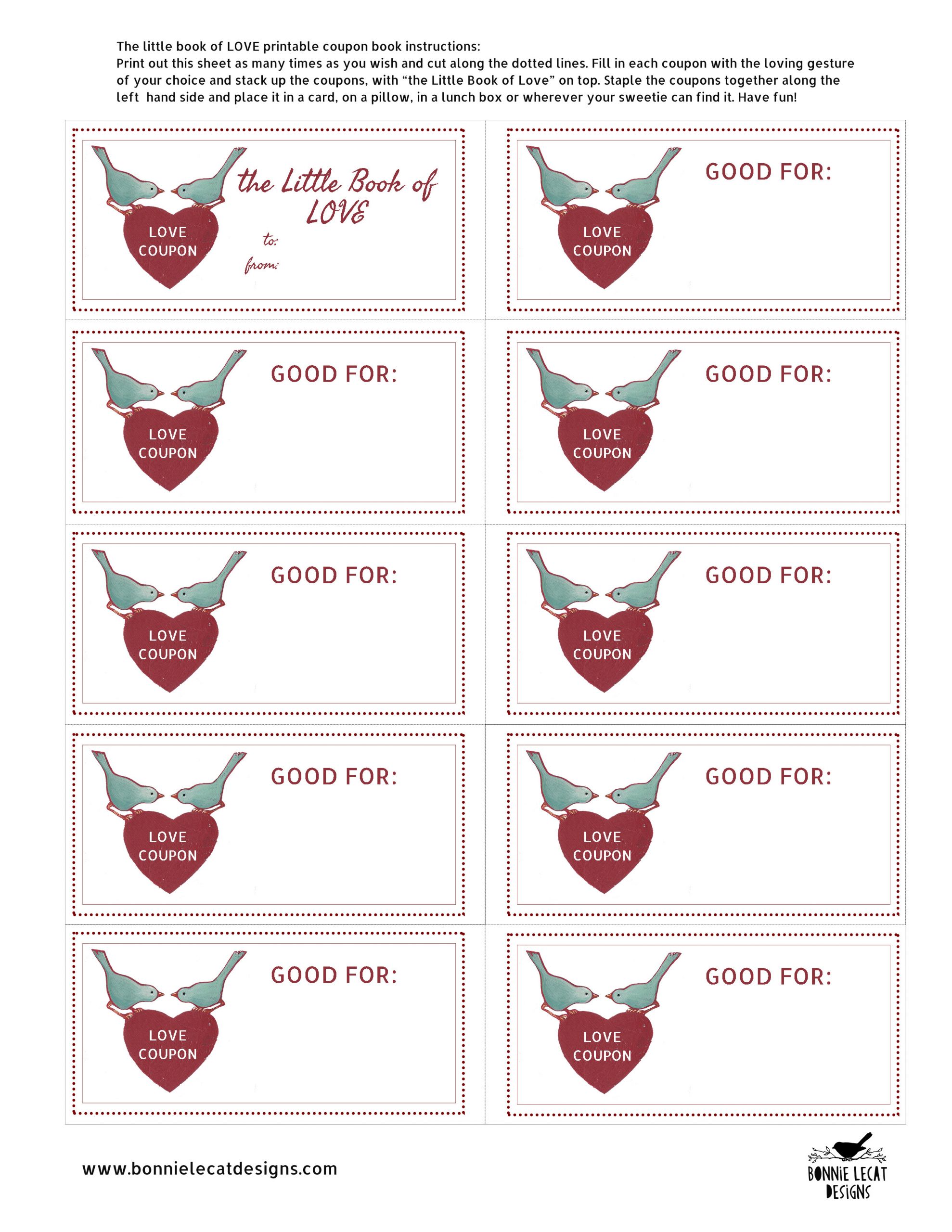 Valentines Day Coupon Ideas
 Free Valentine s Day Printable Love Coupons to Print and