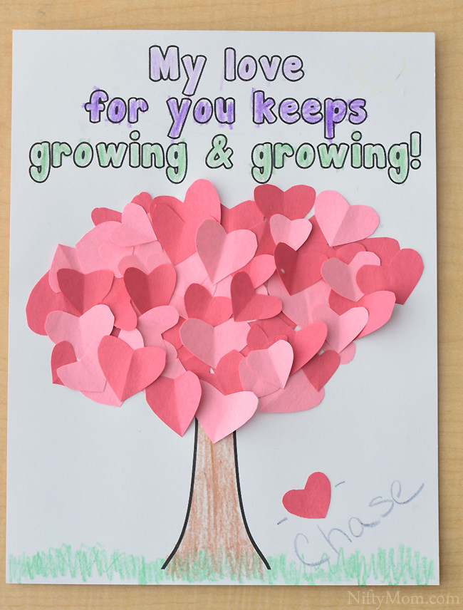 Valentines Day Craft For Preschoolers
 Heart Tree Craft for Kids Valentine’s Day – Nifty Mom