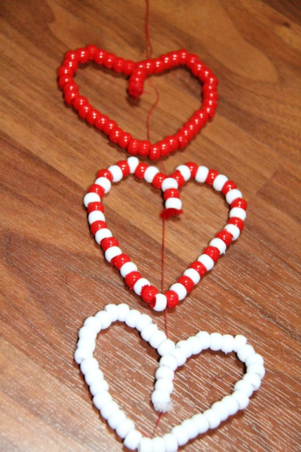 Valentines Day Craft For Preschoolers
 Beaded Heart Mobile Easy Valentine s Day Craft for