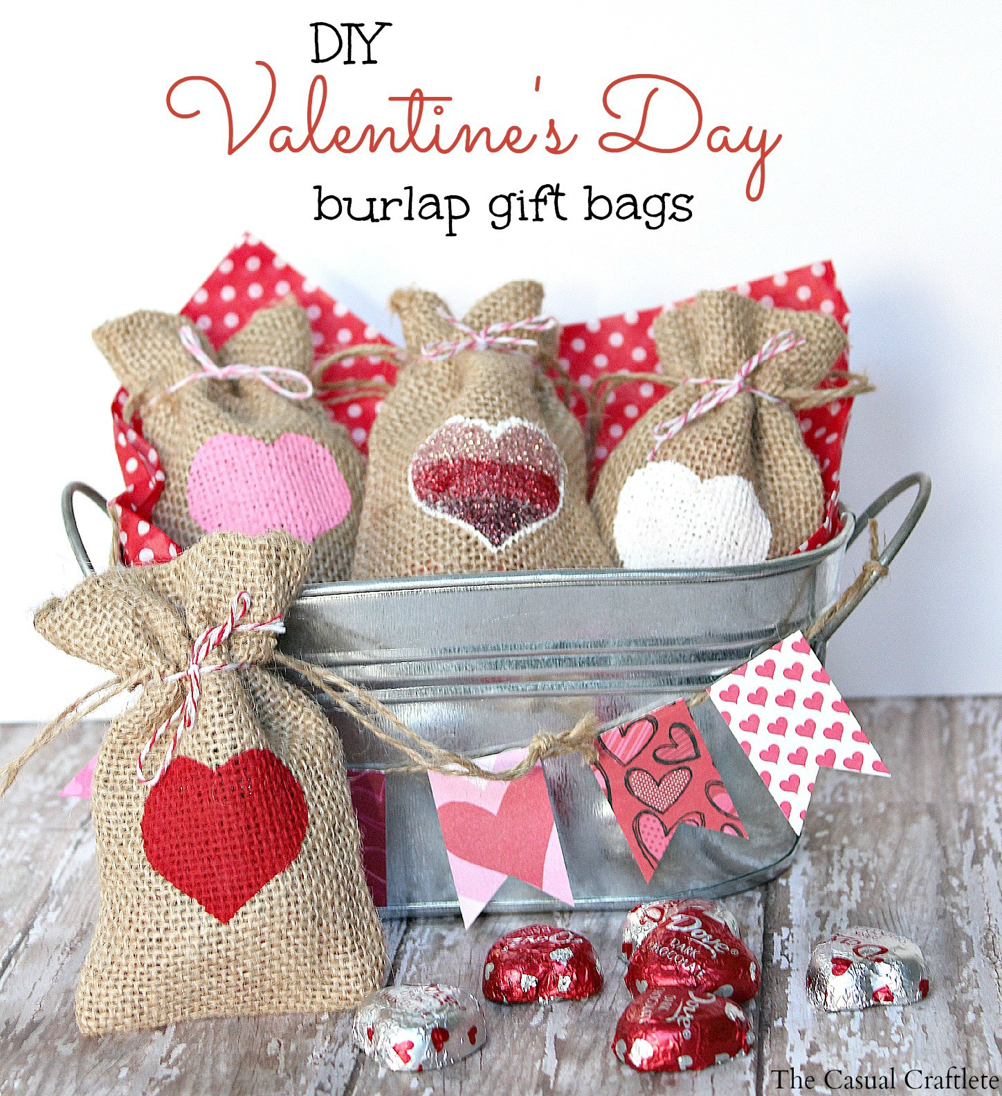 Valentines Day Gift Bags New Diy Valentine S Day Burlap Gift Bags