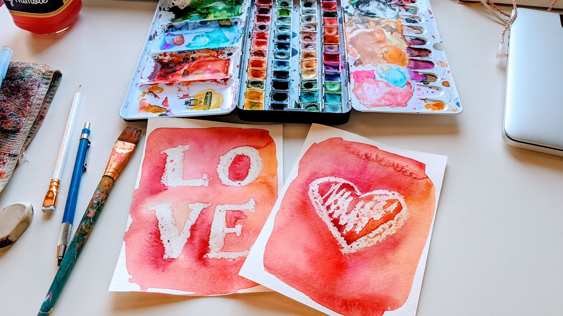 Valentines Day Painting Ideas
 Easy Watercolor Valentine s Day Cards Ideas