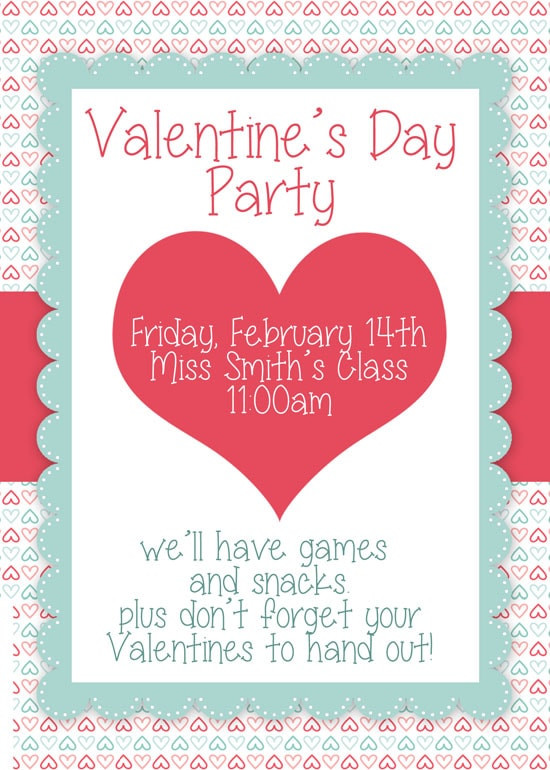 Valentines Day Party Invitations Beautiful Valentine S Day Party Free Printables How to Nest for Less™