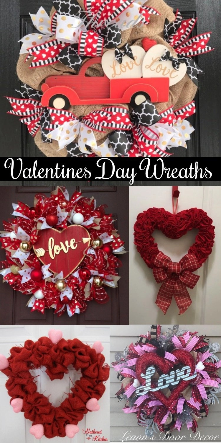 Valentines Day Wreath Ideas
 Valentines Day Wreath Ideas for Front Doors Gathered In