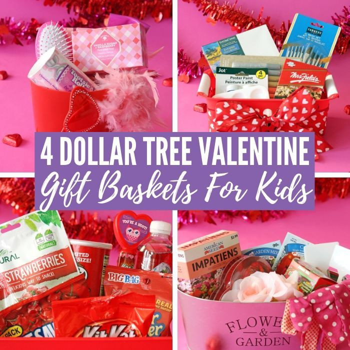 Valentines Gift Ideas For Daughter
 4 Dollar Tree Valentine Gift Basket Ideas for Kids that