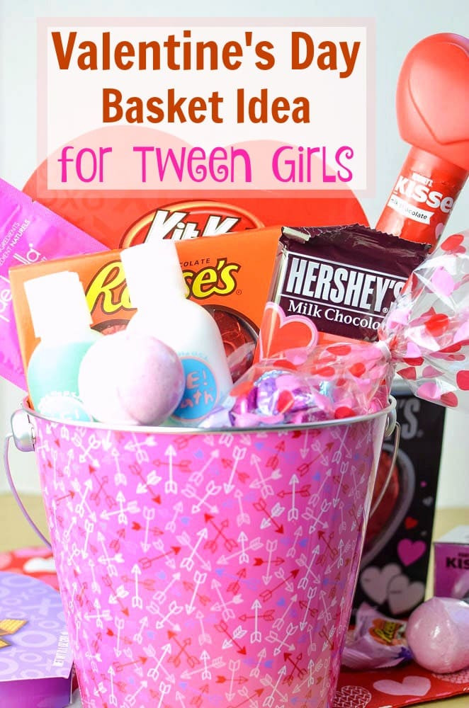 Valentines Gift Ideas For Young Daughter
 Valentine s Day Basket Idea for Tween Girls