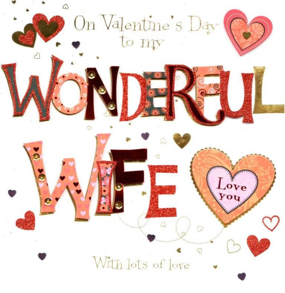 Wife Valentines Day Gifts
 Wonderful Wife Valentine s Day Greeting Card