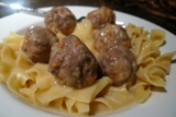 The Best Meatballs and Egg Noodles